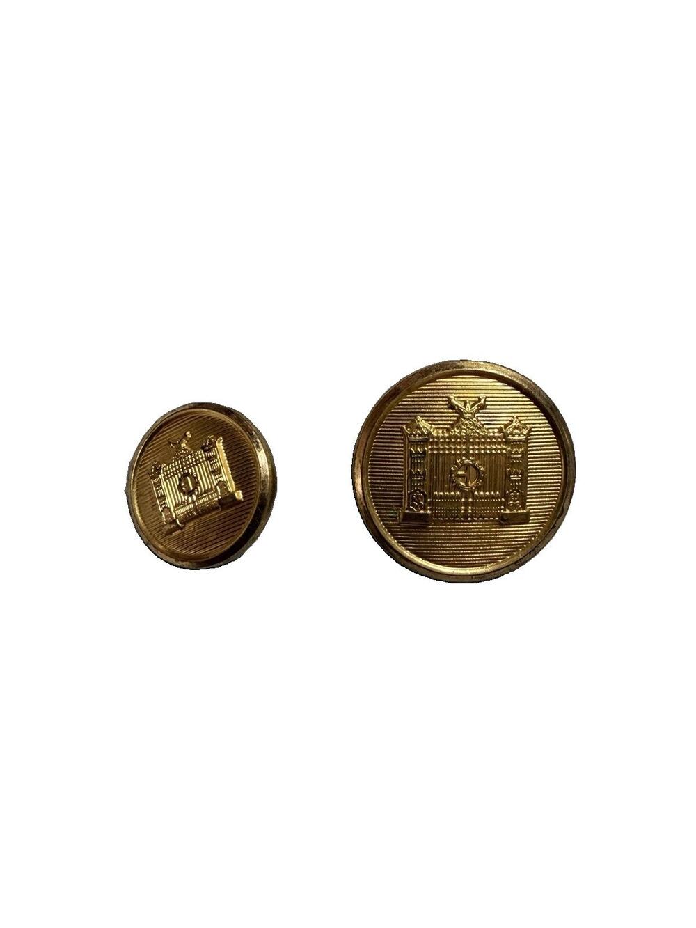 Set Of 2 St John Gold Crest Button Logo Replacement Button